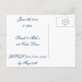 Champagne- en Cake-partij Uitnodiging Briefkaart (Achterkant)