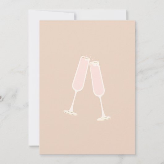 Champagne en Charcuterie Vrijgezellenfeest Kaart (Achterkant)