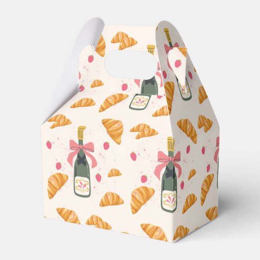 Champagne en Croissants Bedankdoosjes (Voorkant Zijde)