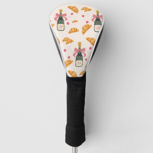 Champagne en croissants golfheadcover (Voorkant)