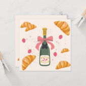 Champagne en Croissants Kaart (Voorkant / Achterkant in situ)