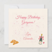 Champagne en Croissants Kaart (Achterkant)
