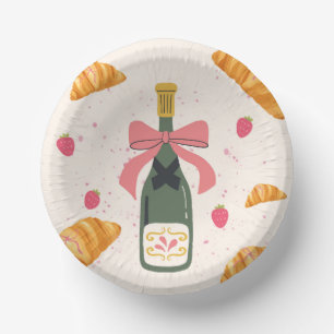Champagne en croissants papieren kommen