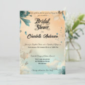 Champagne en Dusty Blue & Lace Vrijgezellenfeest Kaart (Staand voorkant)