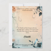 Champagne en Dusty Blue & Lace Vrijgezellenfeest Kaart (Achterkant)