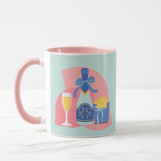 Champagne en friet Bougie Mok (Links)