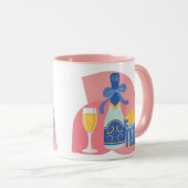 Champagne en friet mok (Voorkant rechts)