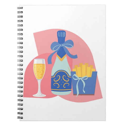 Champagne en friet notitieboek (Voorkant)