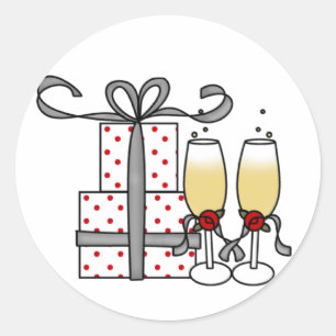 Champagne en geschenken Sticker