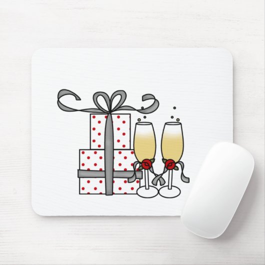 Champagne en Gifts Mousepad Muismat (Met muis)