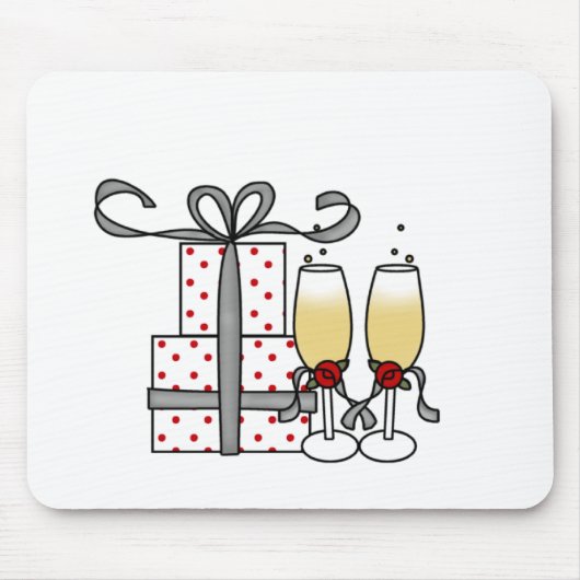 Champagne en Gifts Mousepad Muismat (Voorkant)