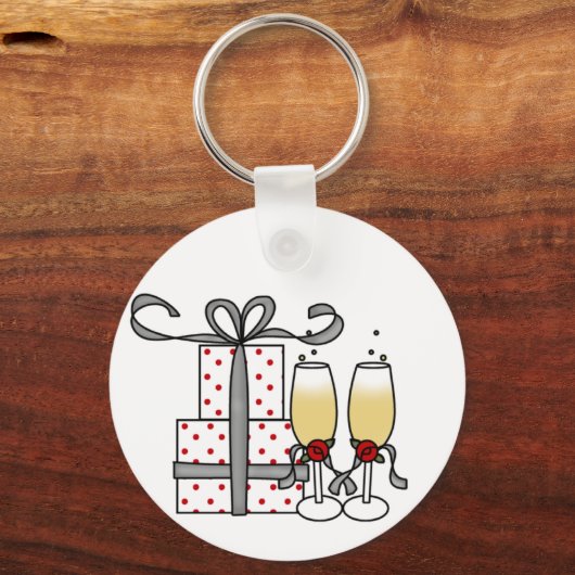 Champagne en Gifts Sleutelhanger (Voorkant)