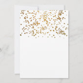 Champagne en Gold Confetti White 50e verjaardag Kaart (Achterkant)