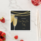 Champagne en goudstrengen | Eve-partij nieuwjaar Servetten (Insitu)