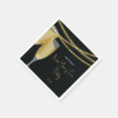 Champagne en goudstrengen | Eve-partij nieuwjaar Servetten (Hoek)