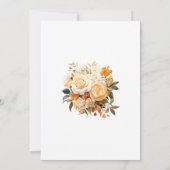 Champagne en Ivoor Bloemen Bruiloft Save The Date (Achterkant)