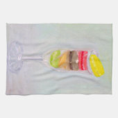 Champagne en Macaroons Kitchen Towel Theedoek (Horizontaal)