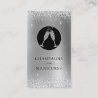 Champagne en Manicures Silver Foil Glitter