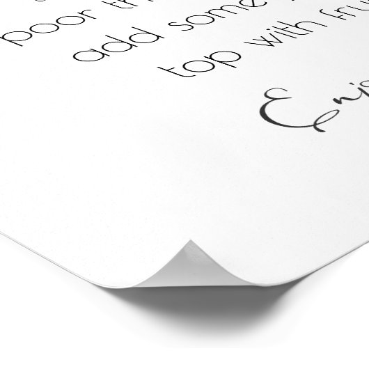 Champagne en mousserende cider- minimale bruiloft poster (Hoek)