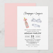 Champagne en Ondergoed Vrijgezellenweekend Kaart (Voorkant / Achterkant)