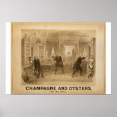 Champagne en Oysters Retro Theater Poster (Voorkant)