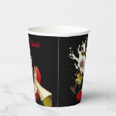 Champagne en Red Shoes Paper Cup Papieren Bekers (Rechts)