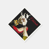 Champagne en Red Shoes Paper Napkin Servet (Hoek)