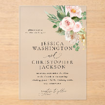 Champagne en roze Floral Wedding