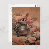 Champagne en Rozen Briefkaart (Voorkant / Achterkant)