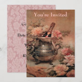 Champagne en Rozen Kaart (Voorkant / Achterkant)