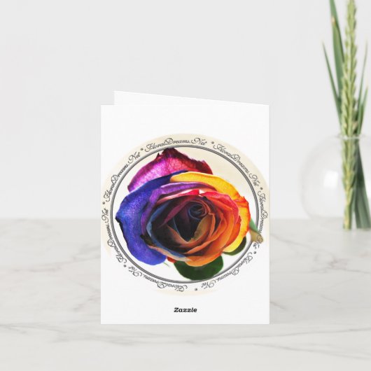 Champagne en Rozen Kaart (Achterkant)