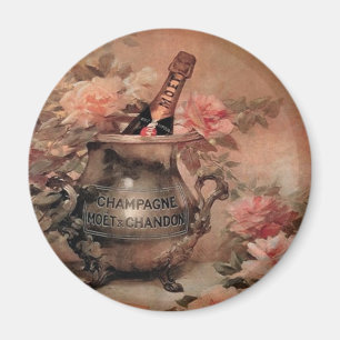 Champagne en Rozen Magneet