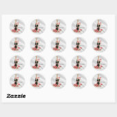 Champagne en Rozen White Satin Stickers (Vel)