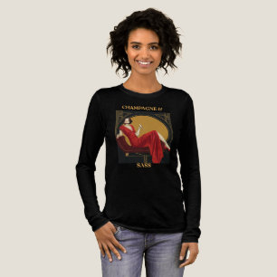 Champagne en Sass Sleeved T Shirt