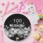 Champagne en Sparkler 100 en fenomenale Borden Papieren Bordje (Feest)