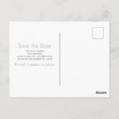 Champagne en vuurwerk New Years Save the Date Briefkaart (Achterkant)