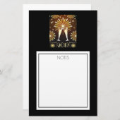 Champagne en vuurwerk - nieuwjaarsjaar 2019 briefpapier (Voorkant / Achterkant)