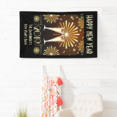 Champagne en vuurwerk - nieuwjaarsjaar 2019 spandoek (Insitu)