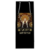 Champagne en vuurwerk - nieuwjaarsjaar 2019 wijn cadeautas (Achterkant)