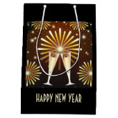 Champagne en vuurwerk oudejaarsavond medium cadeauzakje (Achterkant)