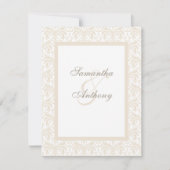 Champagne en witte bruiloft uitnodigingen (Voorkant)