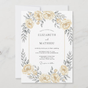 Champagne Ethische Romantische Bruiloft Kaart