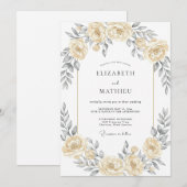 Champagne Ethische Romantische Bruiloft Kaart (Voorkant / Achterkant)