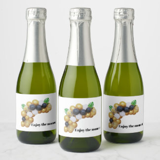 Champagne-etiket 'Geniet van het Moment' Sparkling Wijnetiket