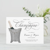 Champagne Evenement Uitstellen Trouwdatum Wijzigin Aankondiging (Staand voorkant)