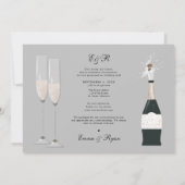 Champagne Evenement Uitstellen Trouwdatum Wijzigin Aankondiging (Achterkant)