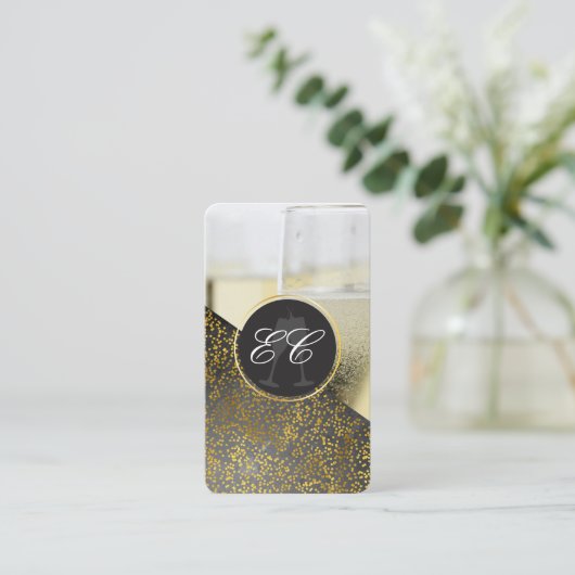 Champagne Evenementen en Vieringen Visitekaartje (Staand voorkant)