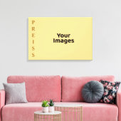 Champagne Familienaam Fotoweergave Canvas Afdrukke (Insitu (Woonkamer))