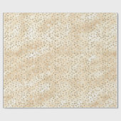 Champagne Faux Glitter Cheetah Spots Cadeaupapier (Vlak)