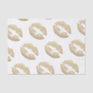 Champagne Faux Glitter Lips Tissue Paper Tissuepapier